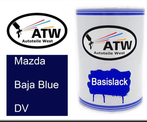 Mazda, Baja Blue, DV: 500ml Lackdose, von ATW Autoteile West.